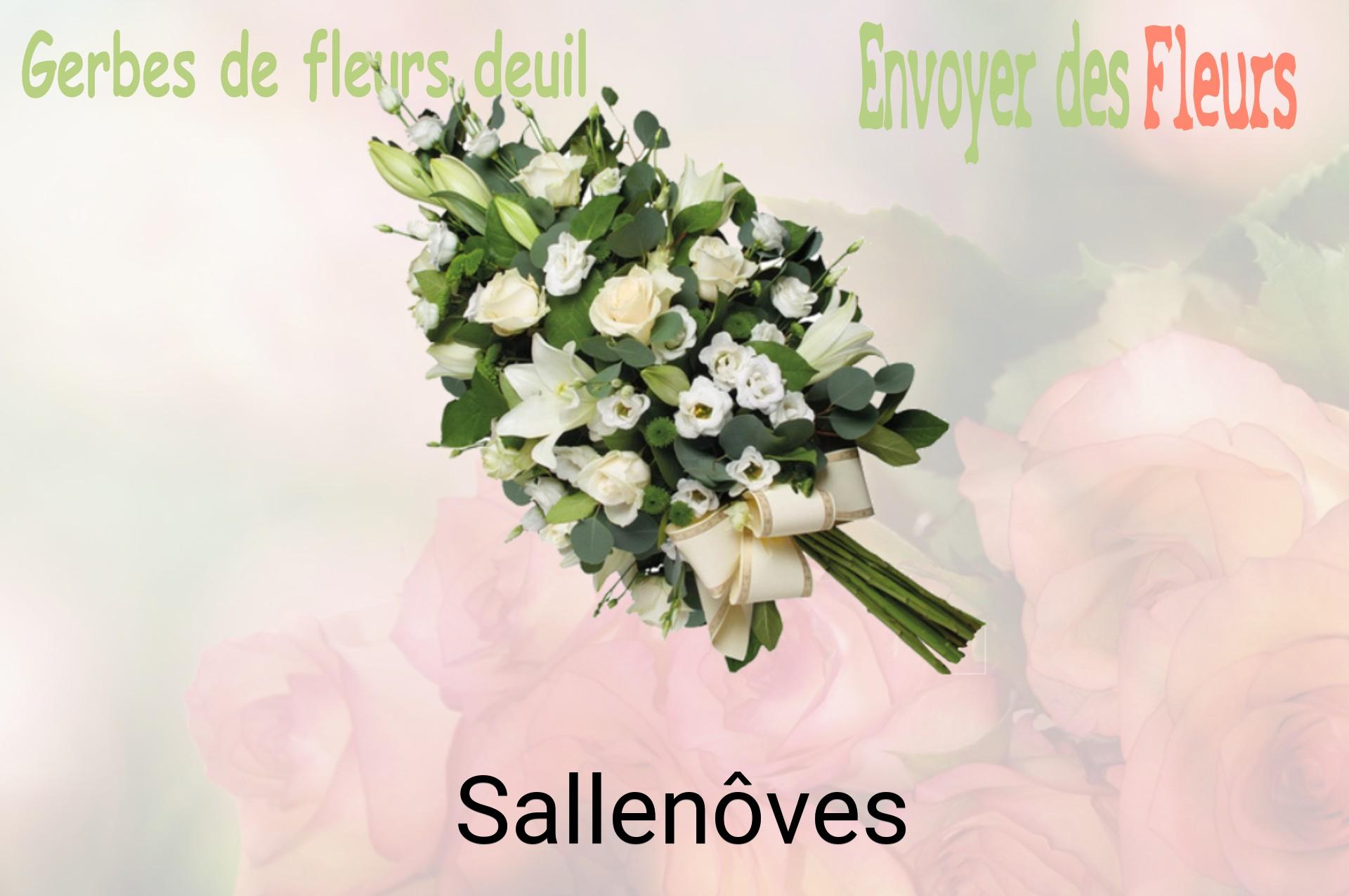 Gerbe de fleurs de deuil livrée à Sallenôves